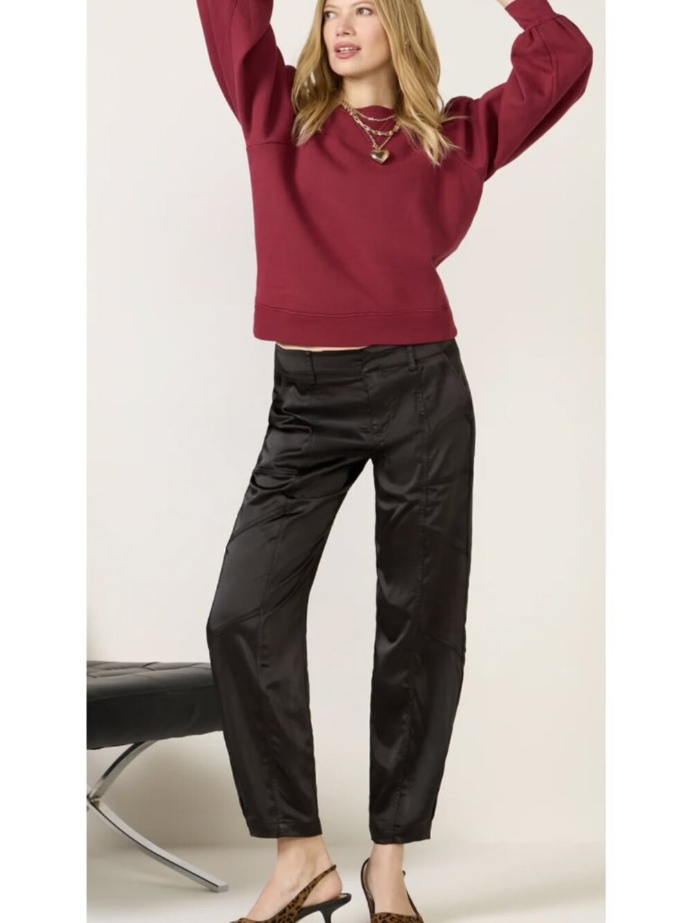 Sanctuary NWT Sahara Satin Pant Size 24 in Black - Picture 5 of 6
